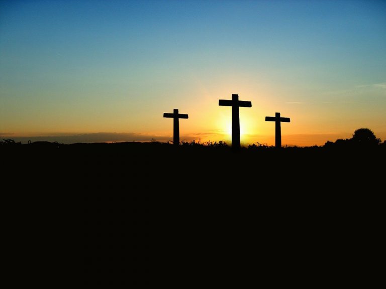 cross, sunset, sunrise
